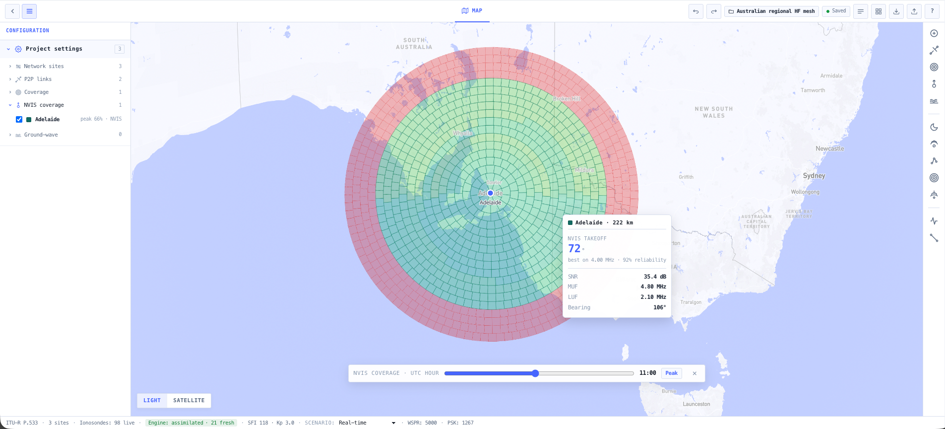 Plan an HF network for remote operations